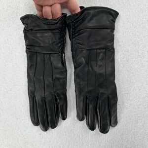 Angela And‎ William Womens Leather Gloves Thinsulate Black 3M MEDIUM